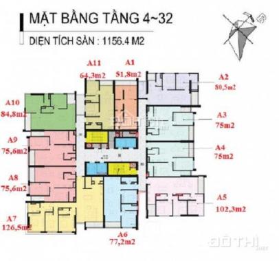 Bán gấp CH 07, DT 127m2, ban công Đông Nam chung cư 110 Cầu Giấy giá chỉ 38tr/m2 rẻ nhất TT