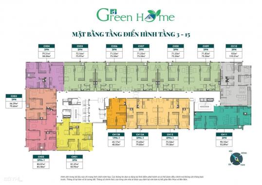 Mở bán dự án Phương Đông Green Home. Chỉ 1,8 tỷ sở hữu căn hộ 2 ngủ full nội thất vay 70%