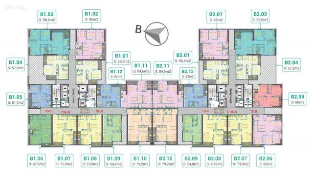 Gấp, chênh 100tr, bán CH NHS Phương Canh, 1602 (59m2) & 1803 (57.3m2) & 1510 (65.3m2), 0389193082