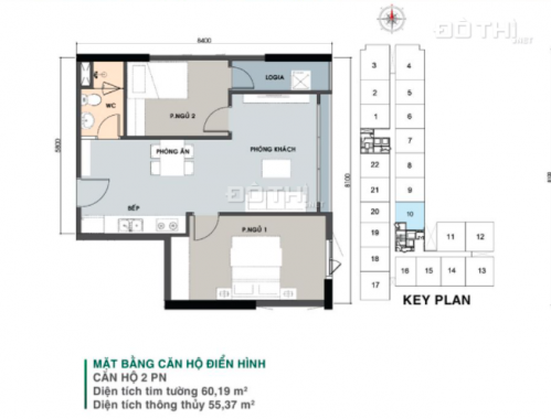Bán căn hộ 2PN view mát PiCity Q12, 60.2m2, giá chủ đầu tư 2.370 tỷ - 0909928209