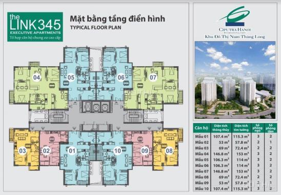 Chỉ trong tháng 12 tại The Link L345 - Ciputra Tây Hồ chỉ 3,2 tỷ/70m2/2PN, CK 15%, HTLS 0% 2 năm