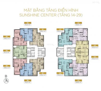 CH chung cư cao cấp Sunshine Center 16 Phạm Hùng, 2PN + 1 giá tốt nhất
