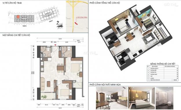 Bán căn hộ chung cư tại dự án Intracom Riverside, Đông Anh, Hà Nội diện tích 60m2 giá 24 triệu/m2