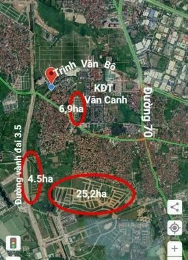 Bán lô đất khu 4.5ha Vân Canh, 56m2, vuông góc với đường VĐ 3.5, SĐCC