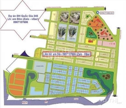 Chủ đất gửi bán đất nền tại d/án ĐH Quốc Gia 245, Phú Hữu, quận 9 - kế Melosa(KĐ) giá rẻ