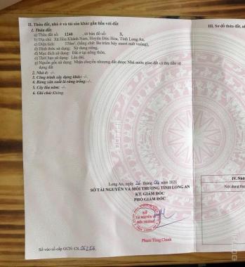 Người quen gửi bán giúp 1 lô 370m2 thổ cư hết, sổ hồng riêng đường Bồng Lai Viên, giá 1,02 tỷ