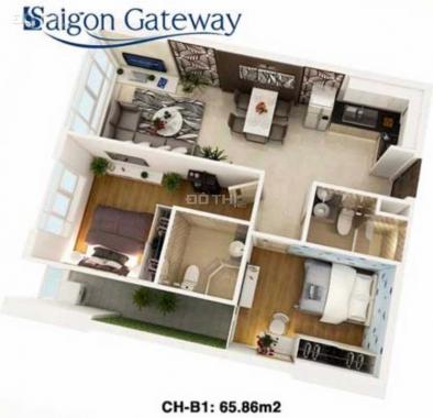 Cần tiền đầu tư bán gấp căn hộ Saigon Gateway 2pn full nội thất giá 2.55 tỷ