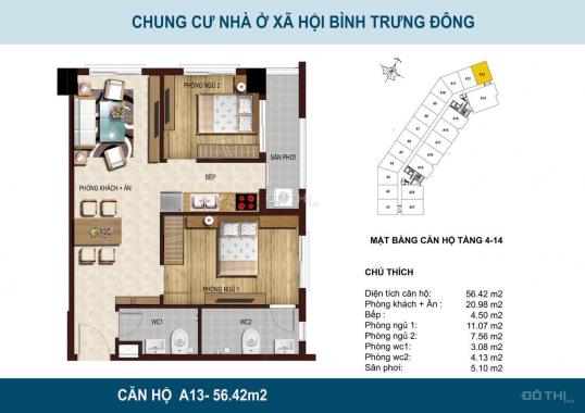 Bán căn hộ chung cư tại dự án Blue Sky Tower, Quận 2, Hồ Chí Minh diện tích 54m2 giá 1.670 tỷ