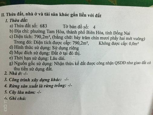 Chính chủ cần bán lô đất vị trí đẹp tại Biên Hòa - Đồng Nai