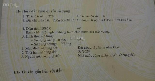 Chính chủ cần bán lô đất vị trí đẹp tại tỉnh Đắk Lắk