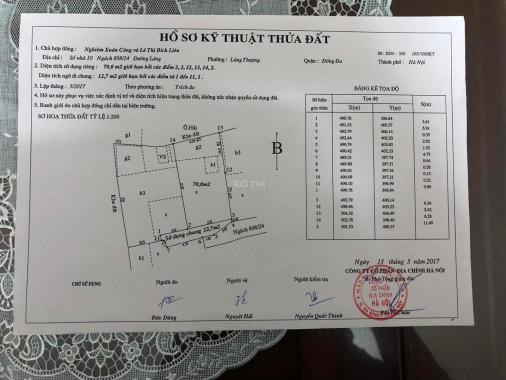Cần bán 100m2 đất ngõ 868 đường Láng, Đống Đa, Hà Nội - Giá 9.25 tỷ - LH 0876464111