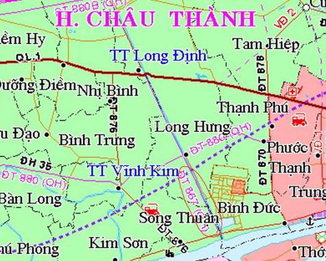Bán đất mặt tiền đường bờ đê kênh Nguyễn Tấn Thành (TL867 nối dài) xã Song Thuận, huyện Châu Thành