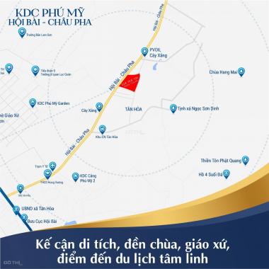 Đất nền KDC Phú Mỹ, xã Tân Hoà, mặt tiền đường Hội Bài Châu Pha