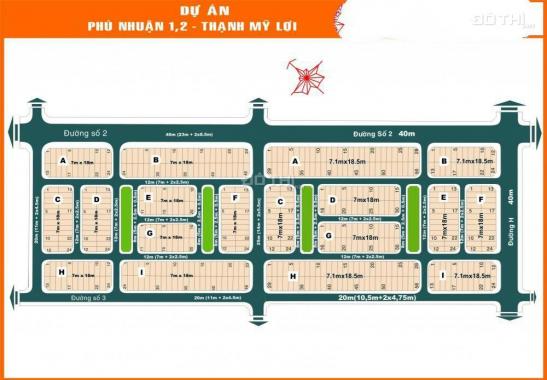 Cần bán gấp lô đất dự án Phú Nhuận 1 TML Q2, đường 12m. DT 7x18.5m (129.5m2) giá 155 tr/m2