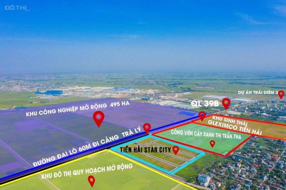 Đất nền khu công nghiệp Tiền Hải Thái Bình, sổ đỏ, đón sóng cao tốc x3, giá chỉ 1,7 tỷ