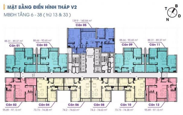 Bán căn góc 90m2, 3PN, cửa Đông Nam chung cư The Terra An Hưng, Hà Đông; giá 2,95 tỷ. Lh 0903222591