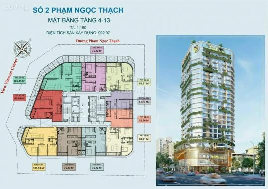 Bán chung cư cao cấp T&T Capella Phạm Ngọc Thạch, Đống Đa, 93m2, 3PN, 2WC