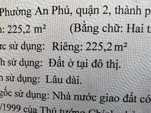 Bán đất An Phú An Khánh đường 31A khu C1408 mặt tiền công viên (225m2) 200 triệu/m2