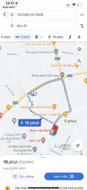 Bán lô đất đường Hùng Vương (Hoà Long) gần bệnh viện Bà Rịa
