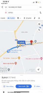 Bán lô đất đường Hùng Vương (Hoà Long) gần bệnh viện Bà Rịa