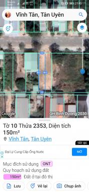 Bán đất tại đường N10B, Xã Vĩnh Tân, Tân Uyên, Bình Dương diện tích 300m2 giá 2.250 tỷ