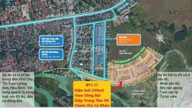 Chính chủ cần bán căn đất nền biệt thự thị trấn Lương Sơn - Hòa Bình giá 26tr/m2 đã có sổ