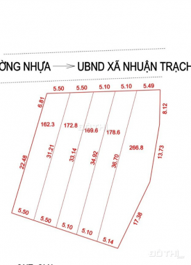 Bán 266.8m2 đất trục chính liên xã Nhuận Trạch, Lương Sơn, Hòa Bình