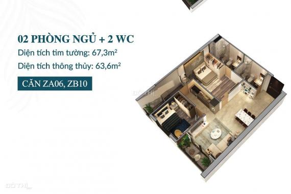 Chính chủ bán căn ngoại giao 64m2 ban công Nam tầng trung giá 2.9x tỷ