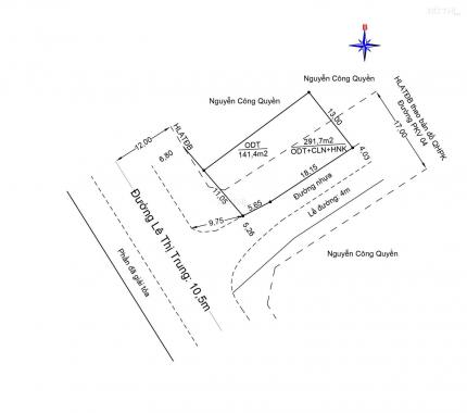 Bán lô góc mặt tiền đường Lê Thị Trung đối diện trường THPT Lý Thái Tổ