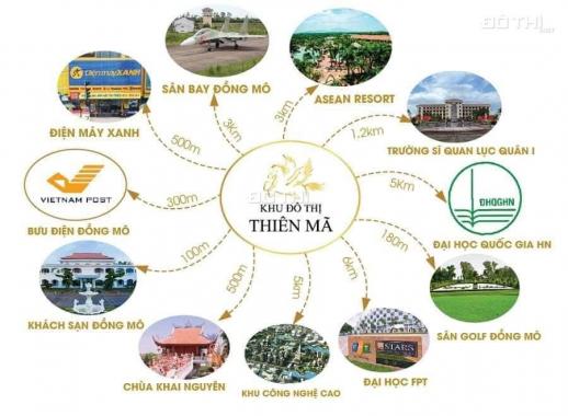 Chính chủ cần thanh khoản nhanh lô đất tại khu đô thị Thiên Mã - Cổ Đông - Sơn Tây. 97.5m2, giá tốt