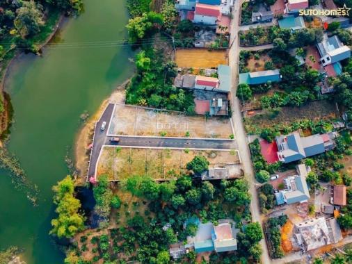 Cắt lỗ gia đình cần bán nhanh lô đất 2 mặt tiền DT 182m2 tại xã Hòa Thạch, Quốc Oai