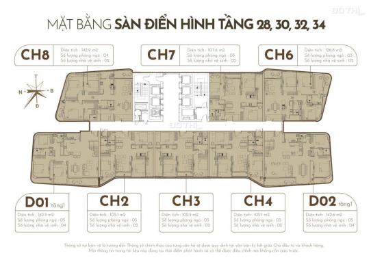 Bán các căn hộ vip ở tòa N01T7 Ngoại Giao Đoàn với diện tích từ 101.4m2 đến 142.9m2. Giá từ 55tr/m2
