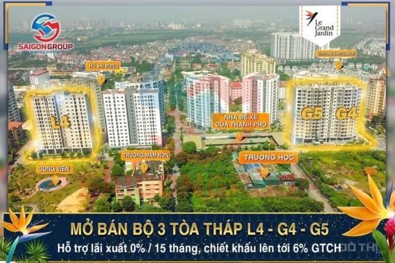 Từ 600TR sở hữu ngay căn 2PN Chung cư Le Grand Jardin, hỗ trợ vay 0%, ck 6%, nhận nhà ngay