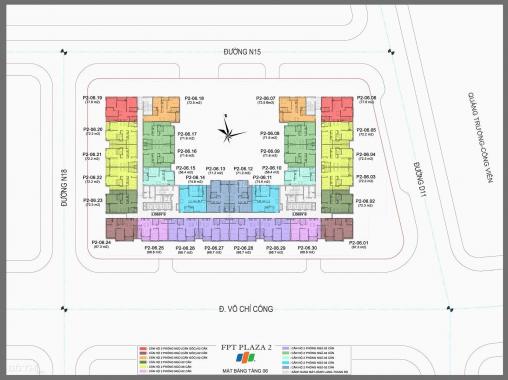 Bán căn hộ chung cư FPT Plaza, 2 phòng ngủ giá 1.8 tỷ, bàn giao đầu năm 2023