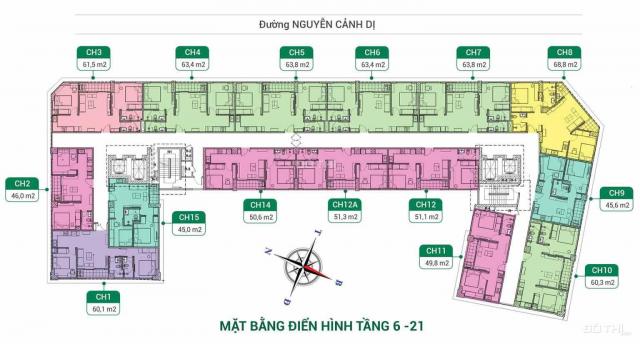 Nhận đặt chỗ chung cư Thanh Bình Riverside - Số 3 Nguyễn Cảnh Dị, căn hộ 2 phòng ngủ chỉ từ 1,8 tỷ