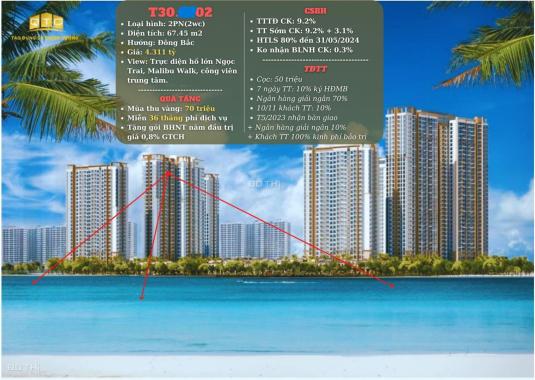 Bán căn hộ chung cư tại Masteri Waterfront, Gia Lâm, Hà Nội diện tích 67m2 giá 4,311 tỷ