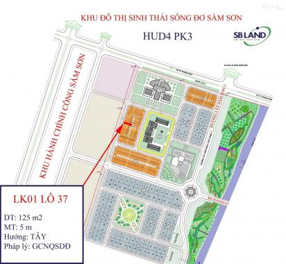 Bán đất đối diện trung tâm hành chính công mới TP Sầm Sơn. LH: 0972 968 456