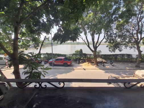 Bán nhà mặt phố Tây Trà, Hoàng Mai, view hồ, 2 mặt tiền ô tô tránh, vỉa hè, giá 15 tỷ