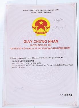 Bán nhà mặt hẻm tại đường Lê Quang Định, Phường 11, Bình Thạnh, Hồ Chí Minh diện tích 16m2