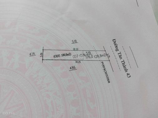 Cần bán 5x34m, ODT 100m2 đường Tân Thành 43 view hồ đá bàn giá 1,7 tỷ