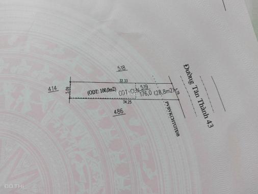 Cần bán 5x34m, ODT 100m2 đường Tân Thành 43 view hồ đá bàn giá 1,7 tỷ