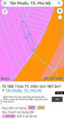 Bán đất tại đường Lê Thánh Tông, Phường Tân Phước, Phú Mỹ, Bà Rịa Vũng Tàu diện tích 167m2