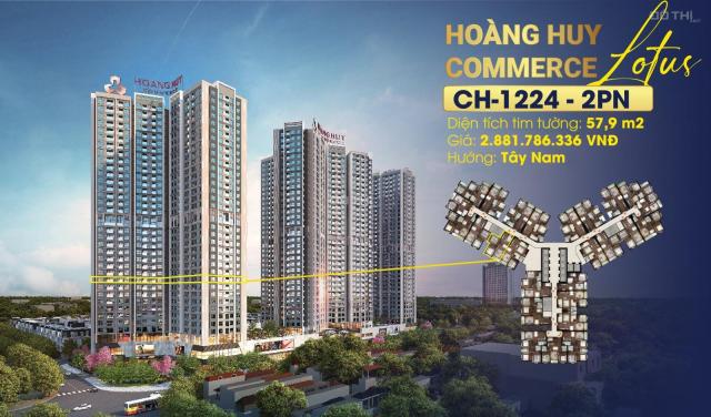 Bán căn hộ 2 ngủ tầng trung tòa Lotus dự án Hoàng Huy Commerce, giá ngoại giao - chính sách tốt