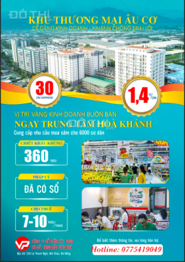 Khu thương mại Âu Cơ - biểu tượng của giá trị thực: 0775419049