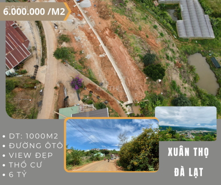 Bán 1000m2 đất, đường ô tô, view đẹp, xã Xuân Thọ, TP Đà Lạt, 6 tỷ