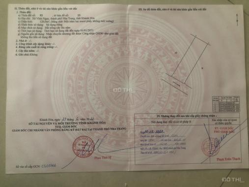 Bán đất Vĩnh Ngọc Nha Trang, cách bờ kè sông 50m LH: 0934797168