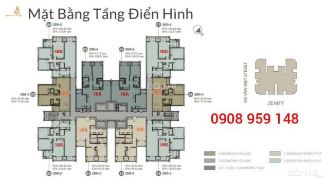 Bán căn hộ Zenity chuẩn 5 sao, Đ. Võ Văn Kiệt, P. Cầu Kho, Q. 1 - 77m2, giá 11,1 tỷ