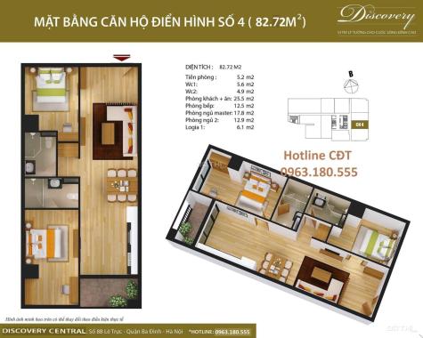 Danh sách các căn hộ 1 - 2 - 3 PN trực tiếp CĐT CC cao cấp Discovery Central 67 Trần Phú