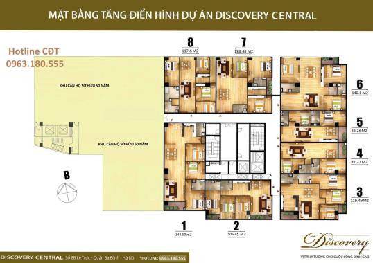 Danh sách các căn hộ 1 - 2 - 3 PN trực tiếp CĐT CC cao cấp Discovery Central 67 Trần Phú