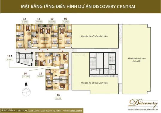 Danh sách các căn hộ 1 - 2 - 3 PN trực tiếp CĐT CC cao cấp Discovery Central 67 Trần Phú